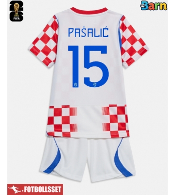 Kroatien Mario Pasalic #15 Hemmatröja Barn VM 2026 Kortärmad (+ Korta byxor)